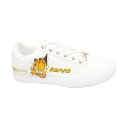 GARFIELD - Zapatillas Blancas con Dorado Mujer