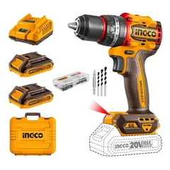 INGCO - Taladro percutor 66nm industrial + 2 baterias 2ah