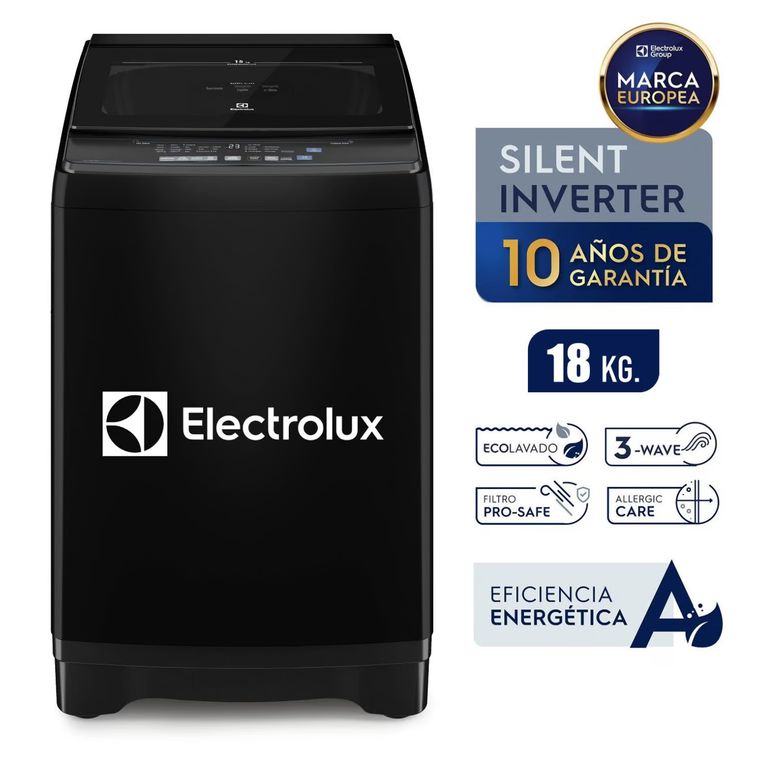 Lavadora 18 Kg Carga Superior Inverter EWIP18F2XSWB - Negro