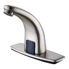 GENERICO - Grifo Caño Sensor Infrarojo para Baño Cuerpo Bronce Acero Cepillado