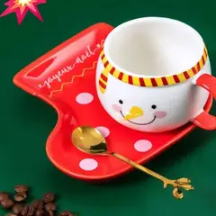 GENERICO - Taza Navideña con plato y cucharita