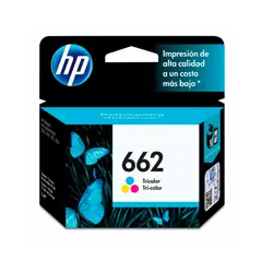 HP - TINTA CZ104AL 662 COLOR TRICOLOR 100 PAGINAS PN CZ104AL