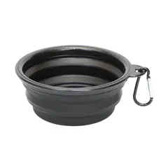 GENERICO - PLATO NEGRO PLEGABLE PORTÁTIL CON GANCHO