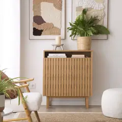 TU MESITA - Zapatera Moderna Akira color Marrón 2 puertas