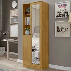 TU MESITA - Zapatera Multiusos Alexis 2 puertas con estantes Marrón