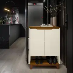 TU MESITA - Zapatera Recibidor Ilka color Blanco 2 puertas