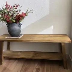 MOBILIARI - MP Banco de madera decorativo Aloia - Natural