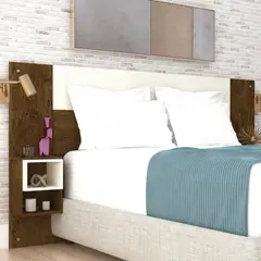 TU MESITA - Cabecera de Cama Miriam 2 plazas color MarrónBlanco