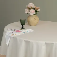 CASIOPIA - Mantel antimanchas redondo 810 sillas PANAMÁ BLANCO