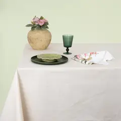 CASIOPIA - Mantel antimanchas cuadrado 8 sillas PANAMÁ BLANCO