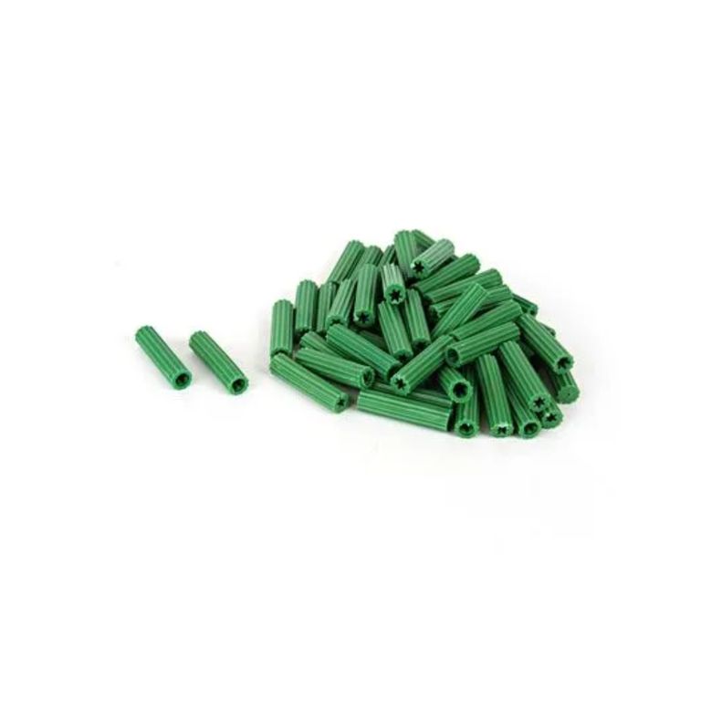 Tarugo de PVC 1/4" x 50 unidades - Verde