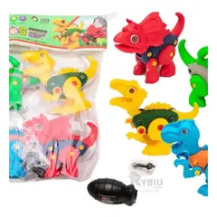 RYBIU IMPORT - Jueguete Variado de Dinos en Multicolor Y+Post-it Adhesivos