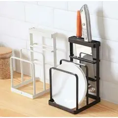 GENERICO - Organizador de tapas y tablas para cocina Marrón