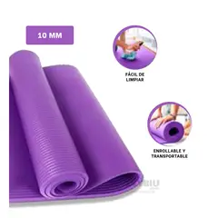 GENERICO - Tapete Funcional para Pilates de 10mm Lila Y+Gift Stickers