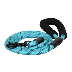 GENERICO - CORREA PARA MASCOTAS CELESTE REFLECTANTE DURADERA Y CÓMODA