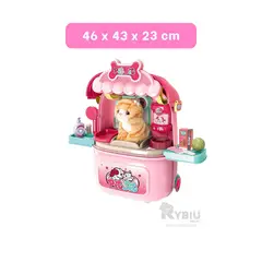 GENERICO - Maleta Dinamico de Color Rosado Y+Regalo Ligas para Peinar