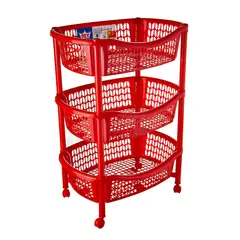 GENERICO - Despensero Ovalado Forte 3 Niveles c/ Ruedas