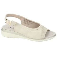 CHALADA - Sandalia Mujer Beige Casual Floro-5