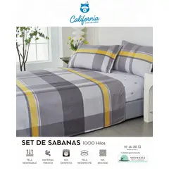 CALIFORNIA - Set de Sabana 2 Pz de 4 Pieza 100% Algodón