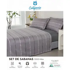 CALIFORNIA - Set de Sabana 2 Pz de 4 Pieza 100% Algodón