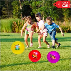 INSPIRA - Pelotas de niños animalitos colores Pack x25