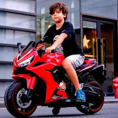 GENERICO - Moto Electrica para Niños + Luces Color Rojo