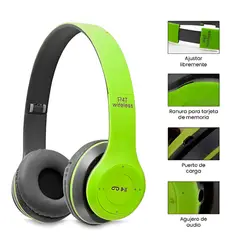 DIADEMA - Audífonos Bluetooth P47 con MIcroSD Manoslibres