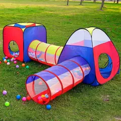 GENERICO - Carpa Circuito 4 En 1 Doble Túnel Juego Para Niños Unisex
