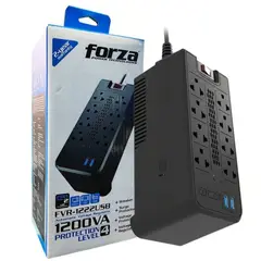 FORZA - Estabilizador de 8 tomas 1200va 600Watts FVR 1222USB