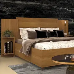 TU MESITA - Cabecera de Cama Sonia color Marrón con repisas