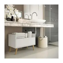 TU MESITA - Mueble de Baño Stella color Blanco 1 cajón