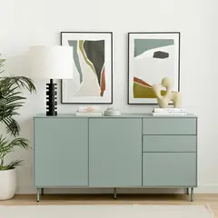 GENERICO - Aparador Minimalista Reiko Esmeralda Claro R&R MUEBLES