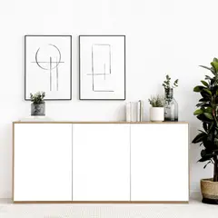 GENERICO - Aparador Moderno Akifumi Marrón y Blanco R&R MUEBLES