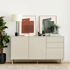 GENERICO - Aparador Minimalista Reiko Beige Claro R&R MUEBLES