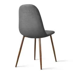 HOGAR & SPACIOS - HYS COMEDOR 4 SILLAS STHEF GRIS OSCURO