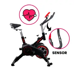 GENERICO - Bicicleta Spinning Sensor Ritmo Cardiaco Soporta 120kg