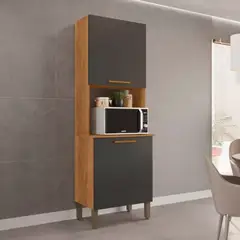 TU MESITA - Mueble para Microondas Ares color HayaNegro 2 puertas