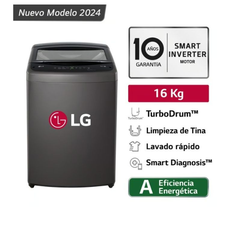 Lavadora 16 Kg Turbo Drum Smart Carga Superior WT16BVTB Negra