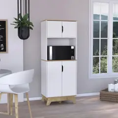 TU MESITA - Alacena Multiusos Marieta 4 puertas color BlancoDuna