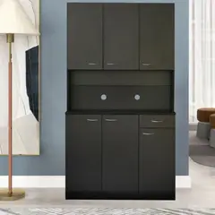 TU MESITA - Mueble de Microondas mas Repostero Pierina color Negro