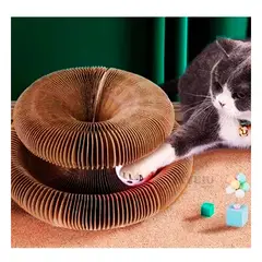 RYBIU IMPORT - Rascador de Gato con Pelota y Catnip de Un Piso Marron