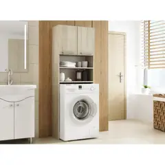 TU MESITA - Mueble Organizador para Lavadora Alto 183cm Natural