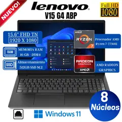 LENOVO - Laptop V15 G4 ABP 15.6" FHD TN, AMD Ryzen 7-7730U, Ram 16GB, Ssd 512GB, Win 11