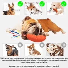 GENERICO - JUGUETE MORDEDOR CON FORMA DE SALCHICHA PARA PERRO
