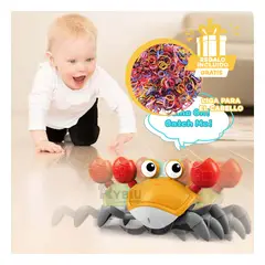 RYBIU IMPORT - Muñeco Infantil de Cangrejo en Amarillo Y+Ligas de Regalo