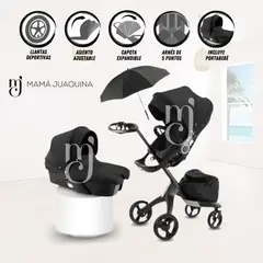 BABY - Coche Multifuncional Travel System 5 en 1 «CHASTAIN» Black