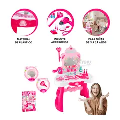 GENERICO - Mesa con Maquillaje para Niñas en Rosado Y+Post-it Adhesivos