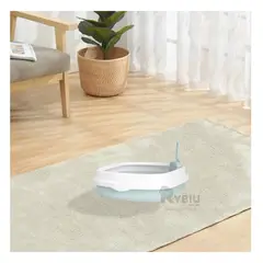 RYBIU IMPORT - Arenero de Gato con Bandeja y Pala Celeste Y+Papel de Regalo