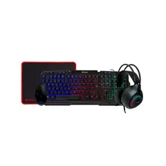 TEROS - TE-4063N COMBO 4 EN 1 Teclado+auriculares+mouse+mousepad