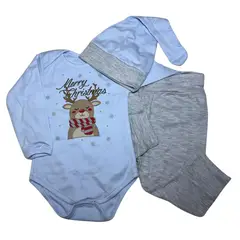 GENERICO - Conjunto Navidad Bebé Body Pijama Merry Christmas